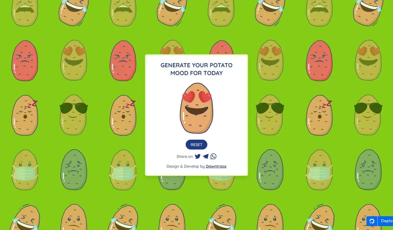 Random potato mood generator - DO App Platform - Dawntraoz