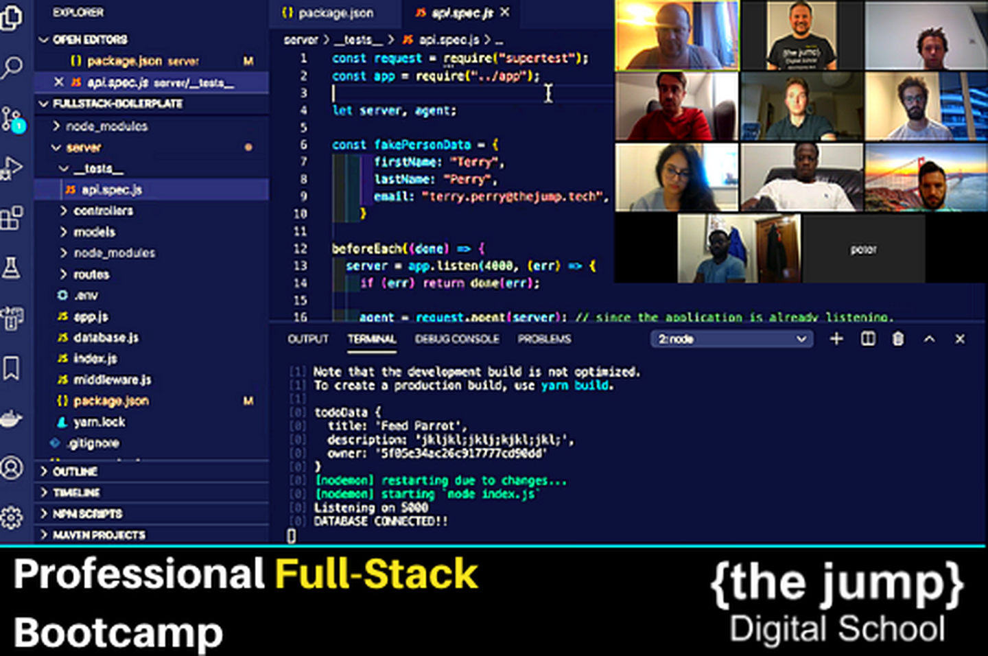 full stack development bootcamp