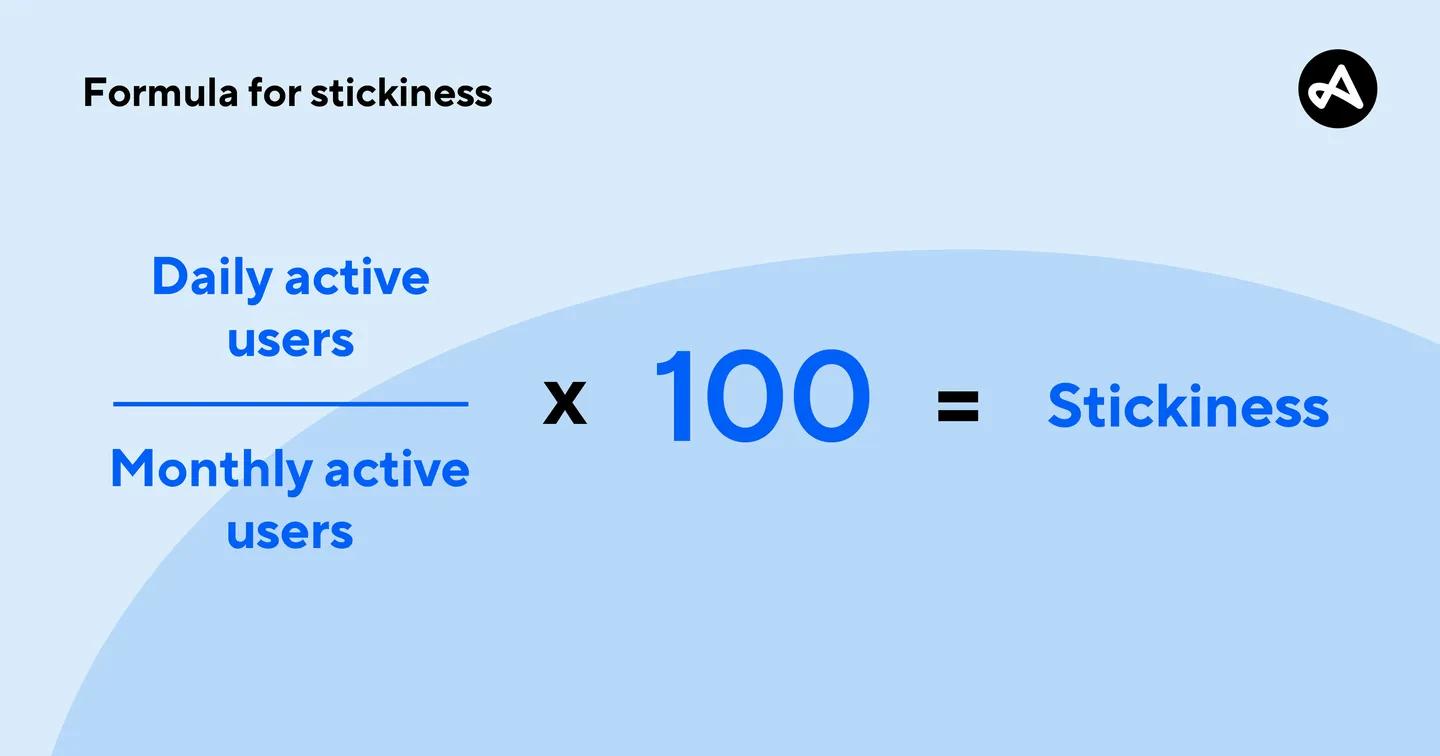 App stickiness formula