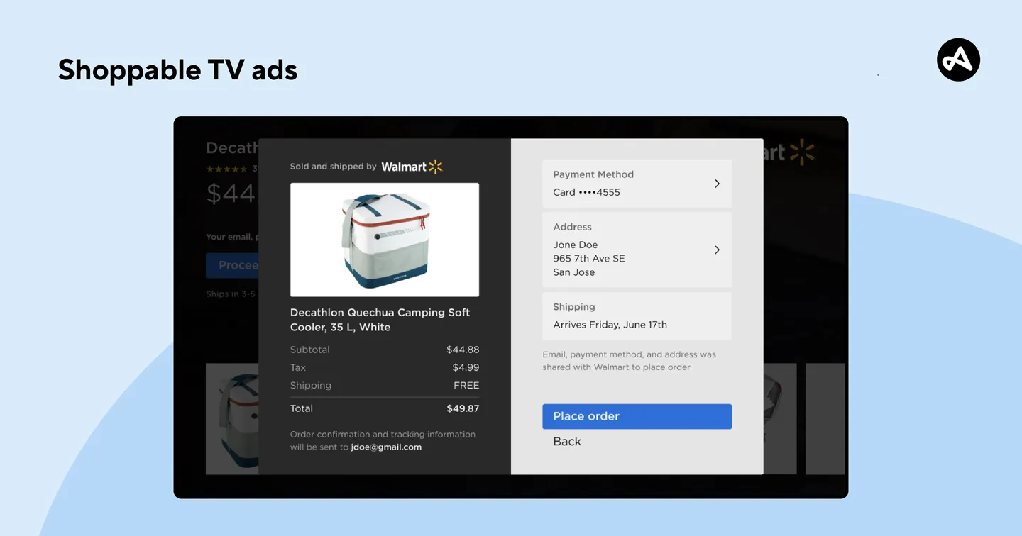 Shoppable TV ads examples
