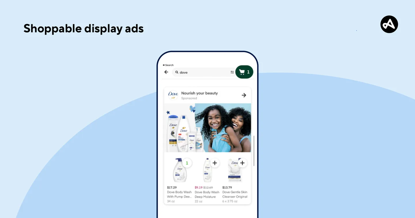 Shoppable display ads