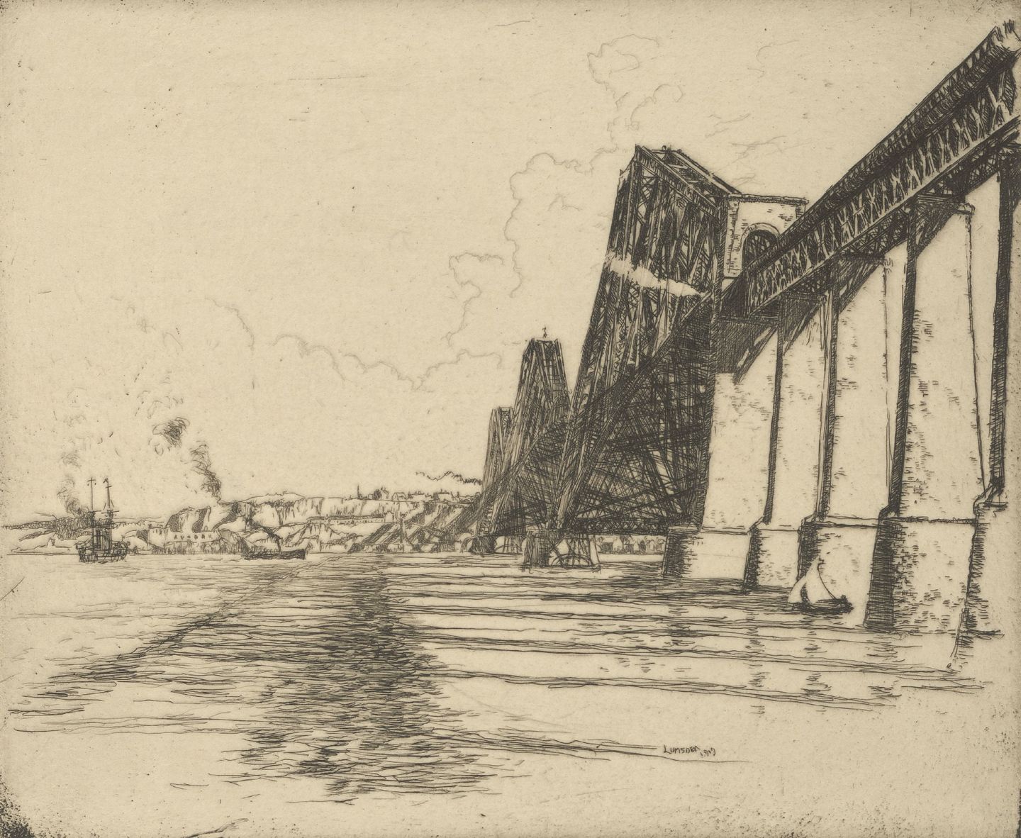 Ernest Stephen Lumsden, Forth Bridge, 1909