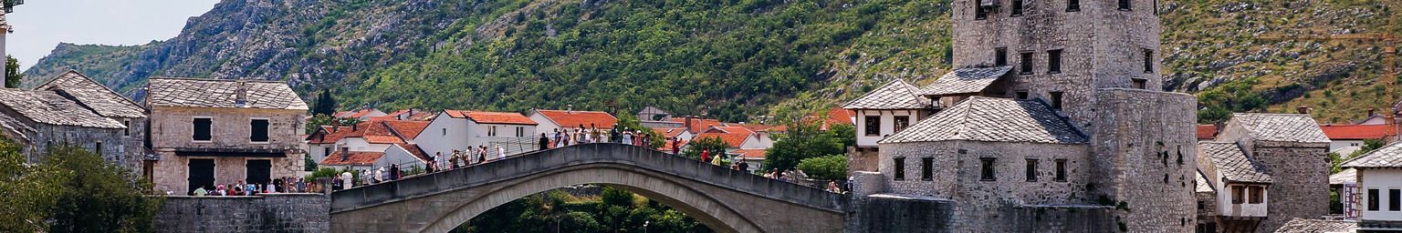 The Stare Most (old bridge) in Mostar, Bosnia and Herzevonia