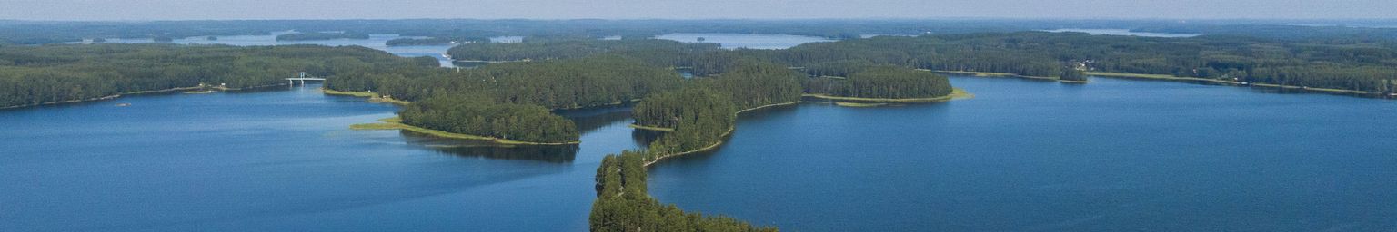 Aerial view of Punkaharju Nature Reserve in Finland
