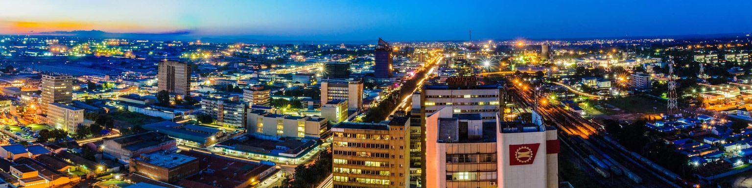 Lusaka skyline at night