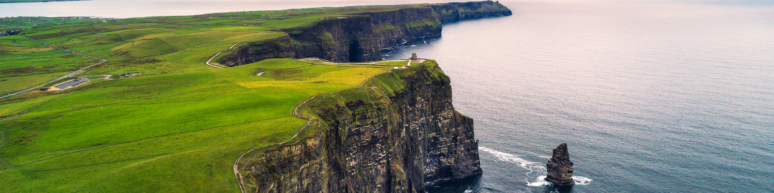 Aerial view of the Cliffs of Moher