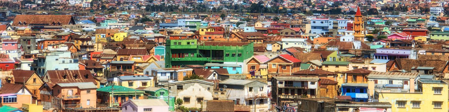 Colourful houses in Soweto in Johannesburg, South Africa