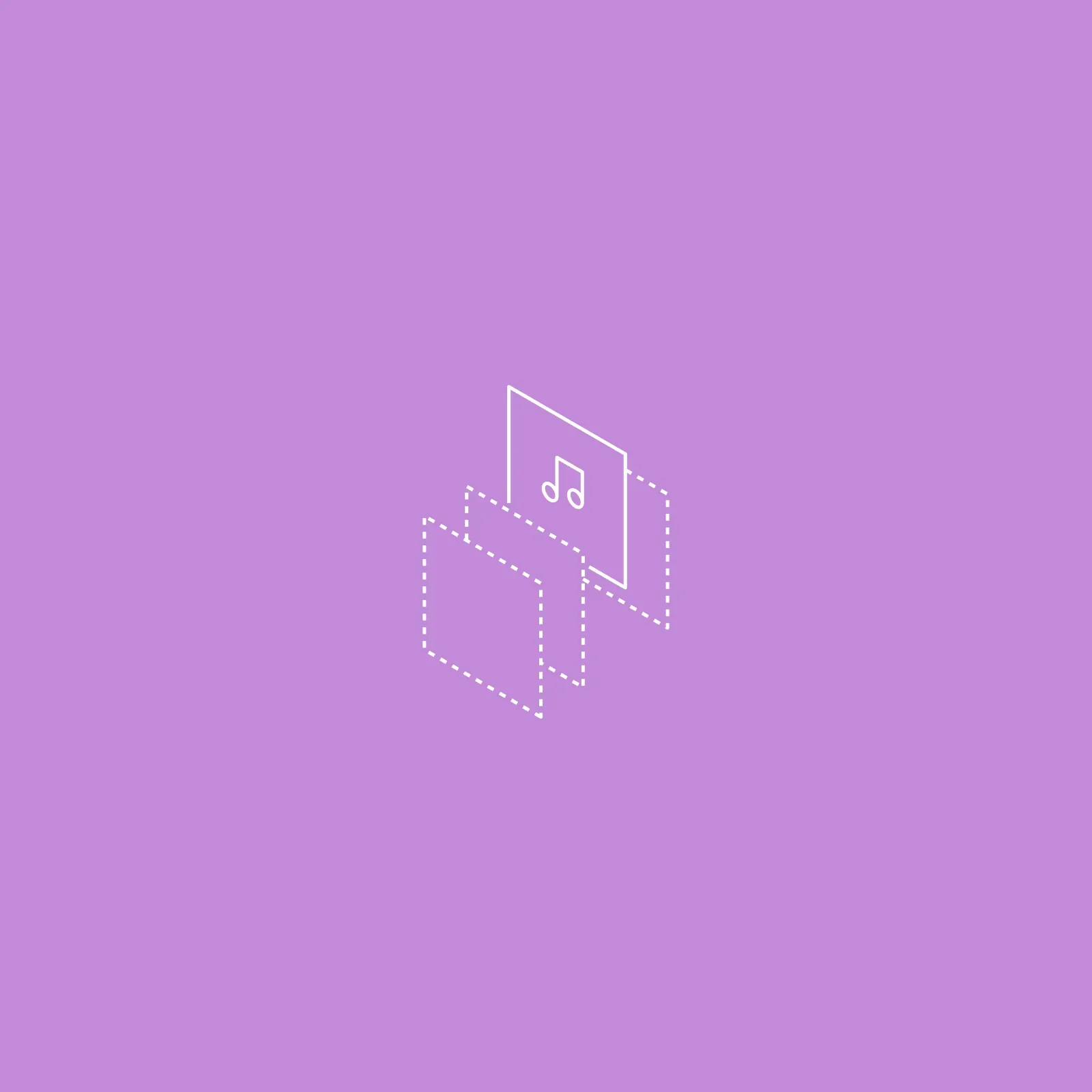 Line icon of a music panel with offset squares, representing compliance checks on music