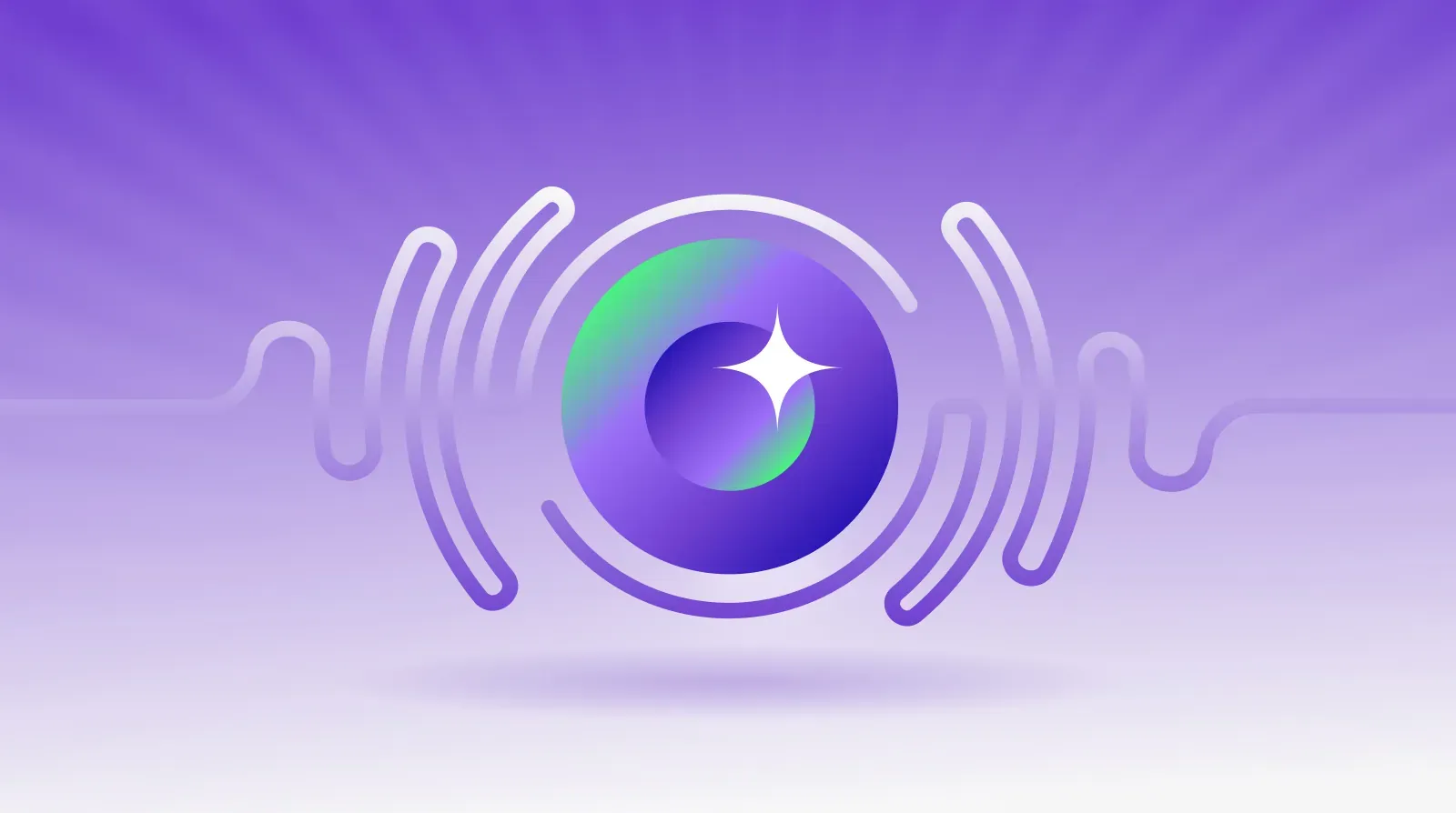 Sparkle with sound arcs, representing a short, memorable sonic logo
