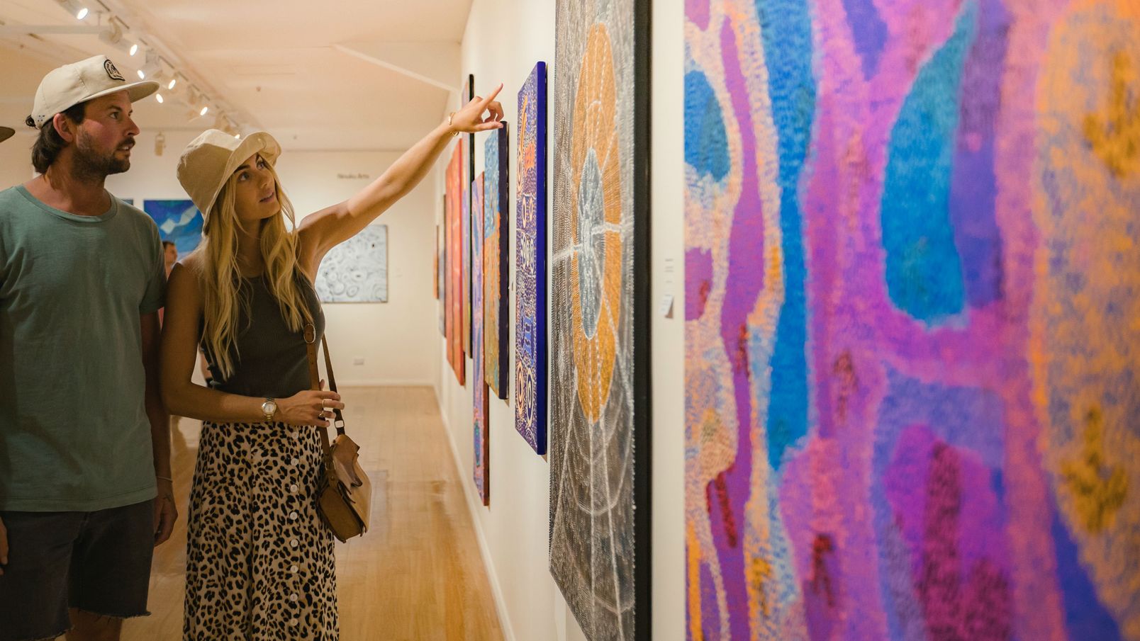Elyse Knowles and Josh Barker at Araluen Art Centre