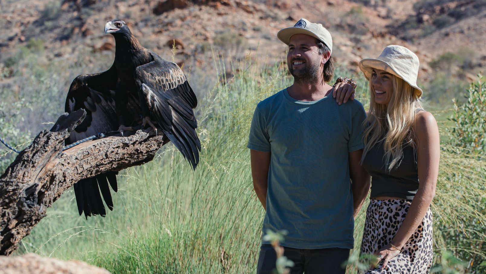 Elyse Knowles and Josh Barker at the Alice Springs Desert Park