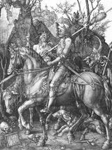 Albrecht Dürer, Der Reiter (Ritter, Tod und Teufel), 1513, Kupferstich