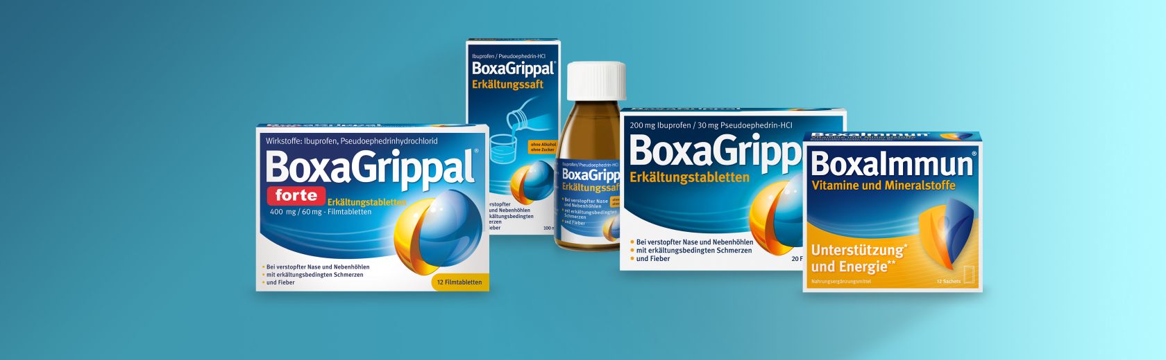 Verschiedene Produkte von BoxaGrippal