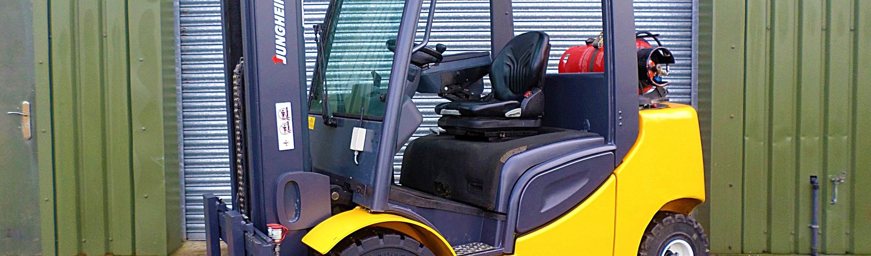 Yellow forklift
