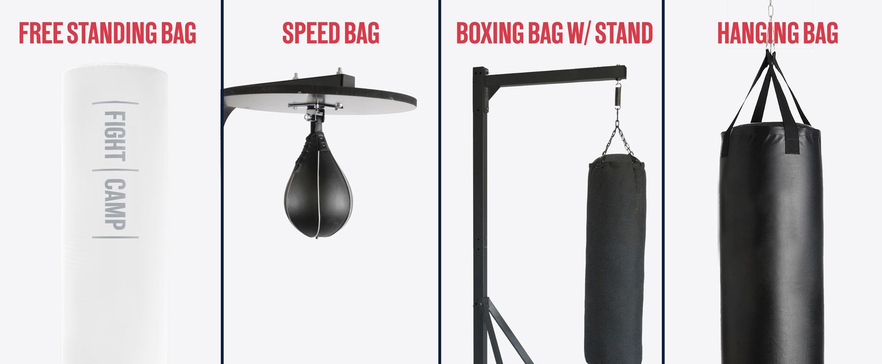 Sudden descent straight ahead Large quantity Types of Punching Bags & How to Choose | FightCamp