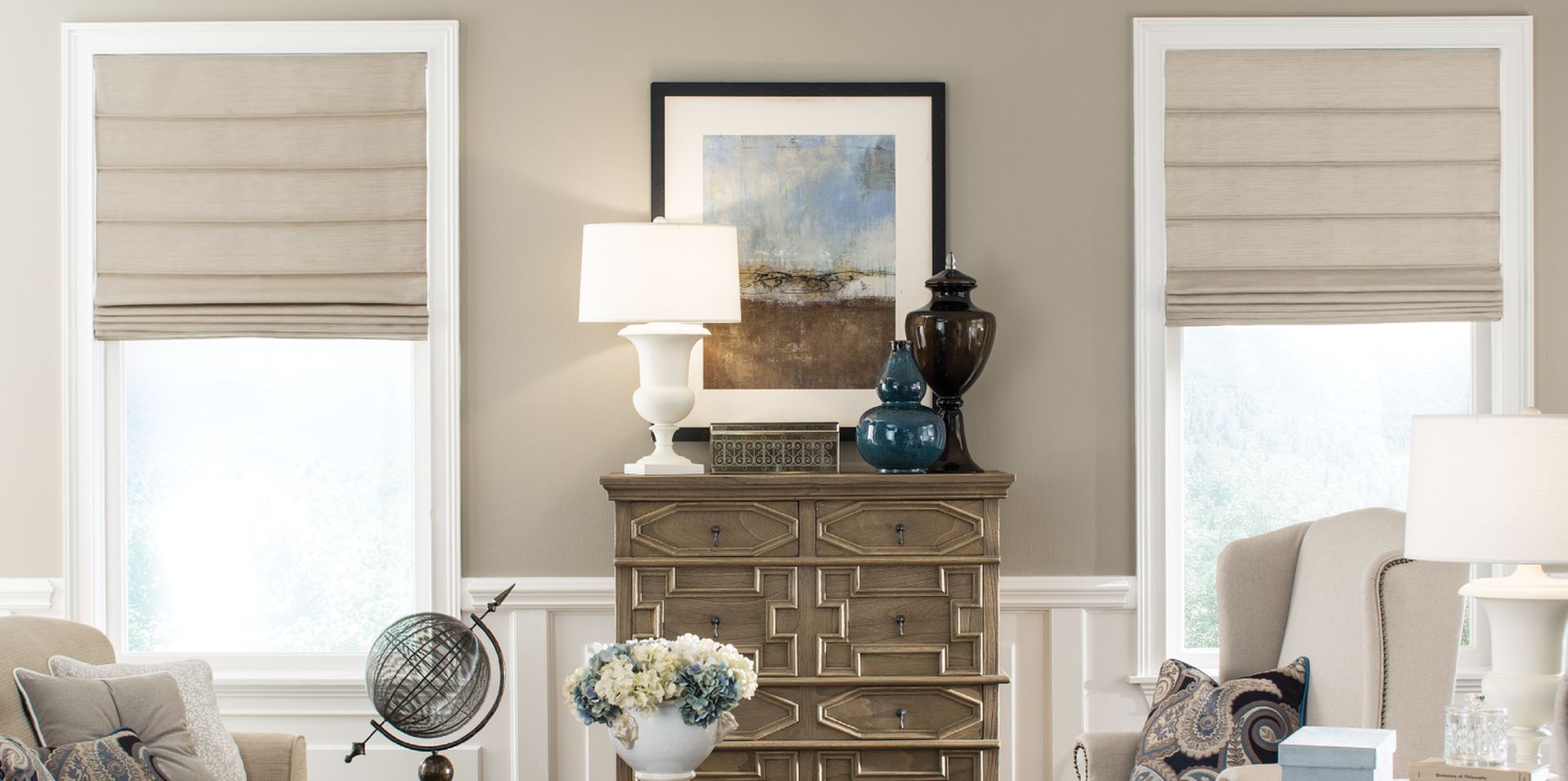 Stoneside roman shades