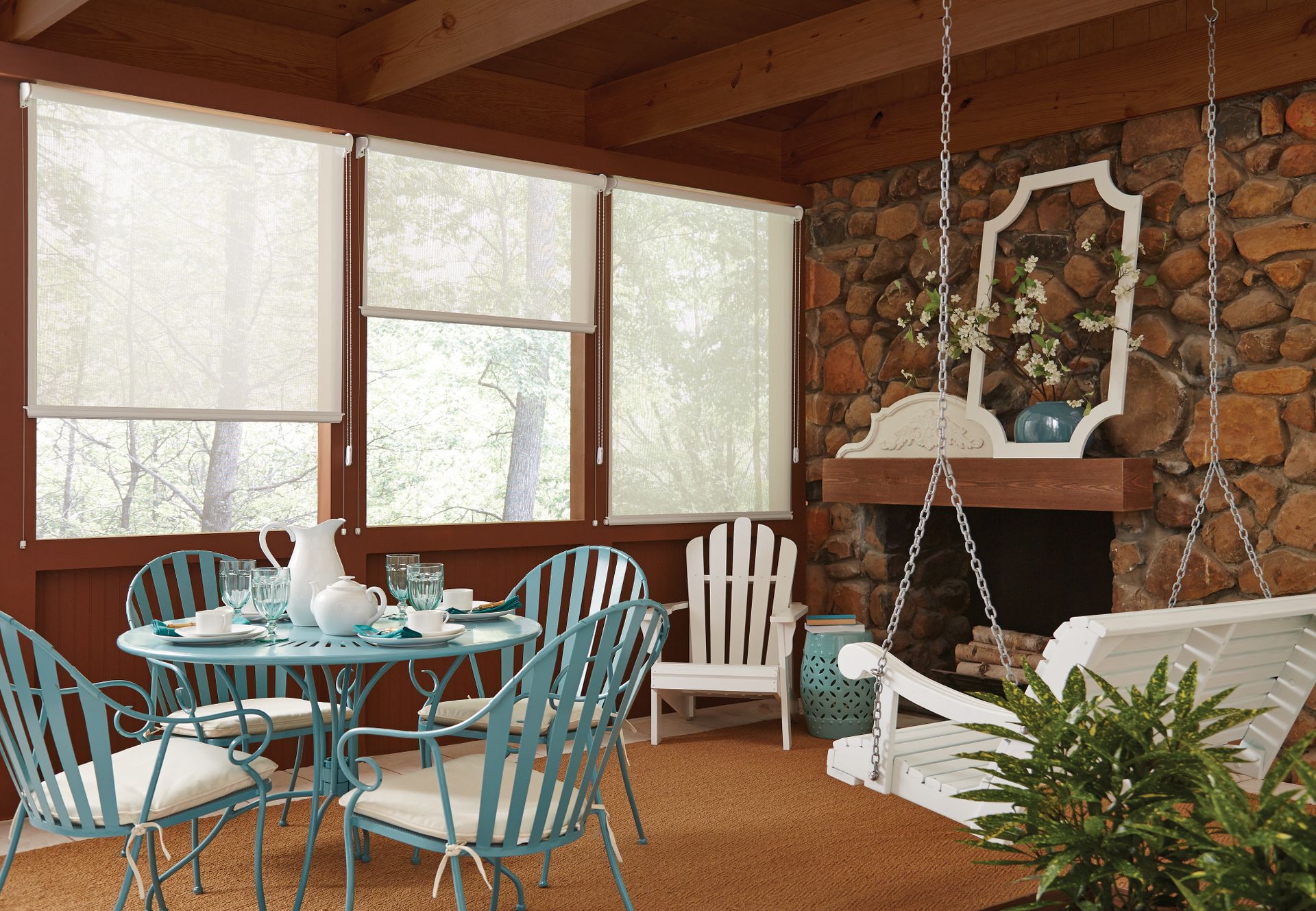 Roller shades stoneside