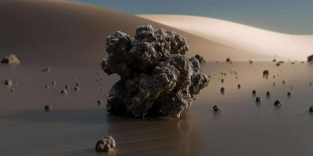 titanium sponge in a landscape