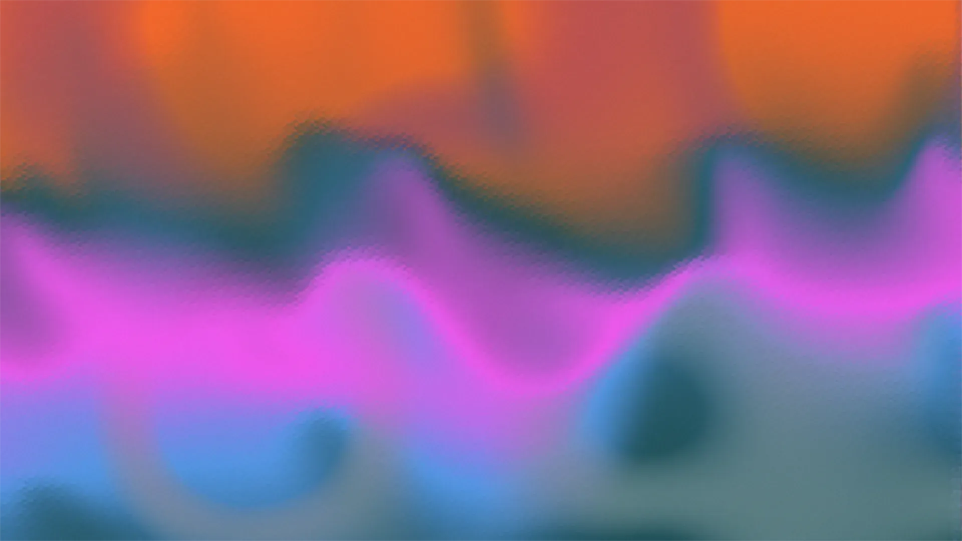 Abstract Goosebumps brand texture: a blurred wave ridge running across soft bands of magenta, orange and slate blue