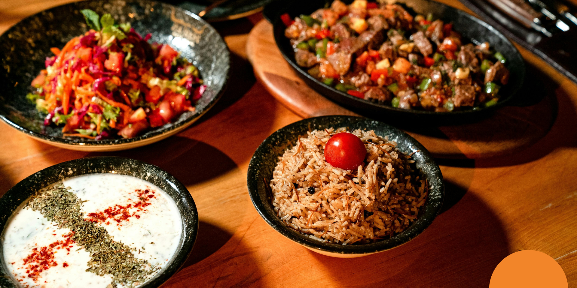 4 bowls of dishes