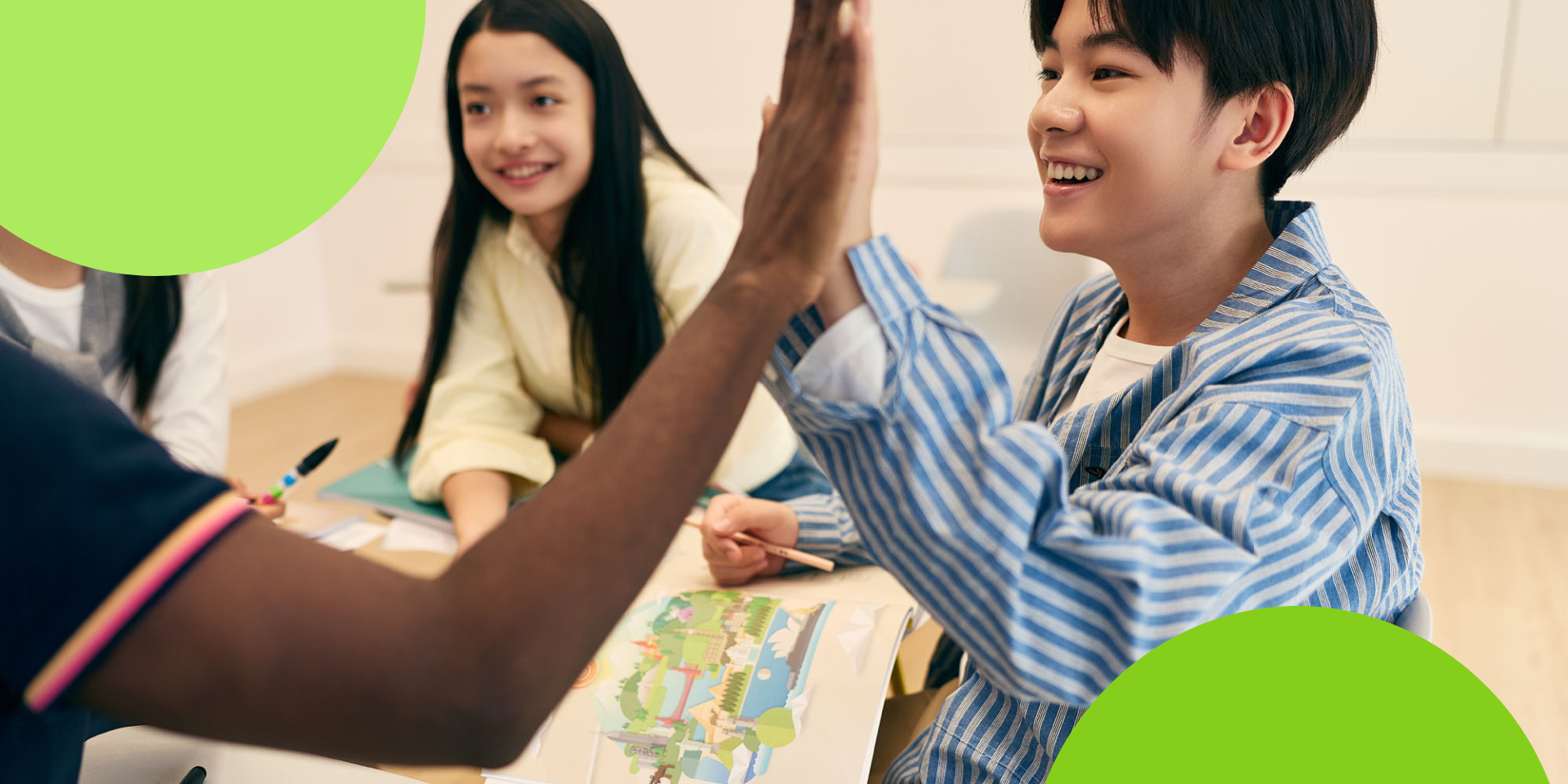 teacher interacting with a student