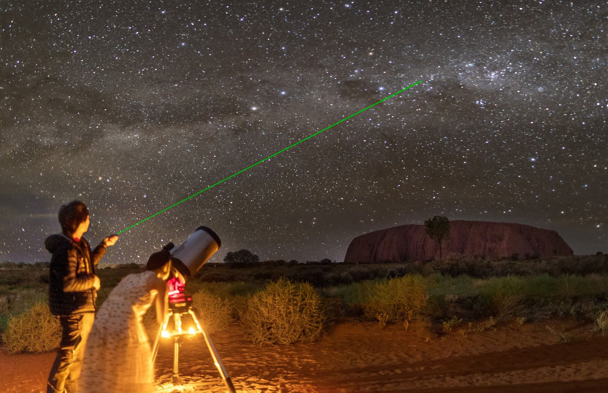 オーストラリアの中心での星空観賞