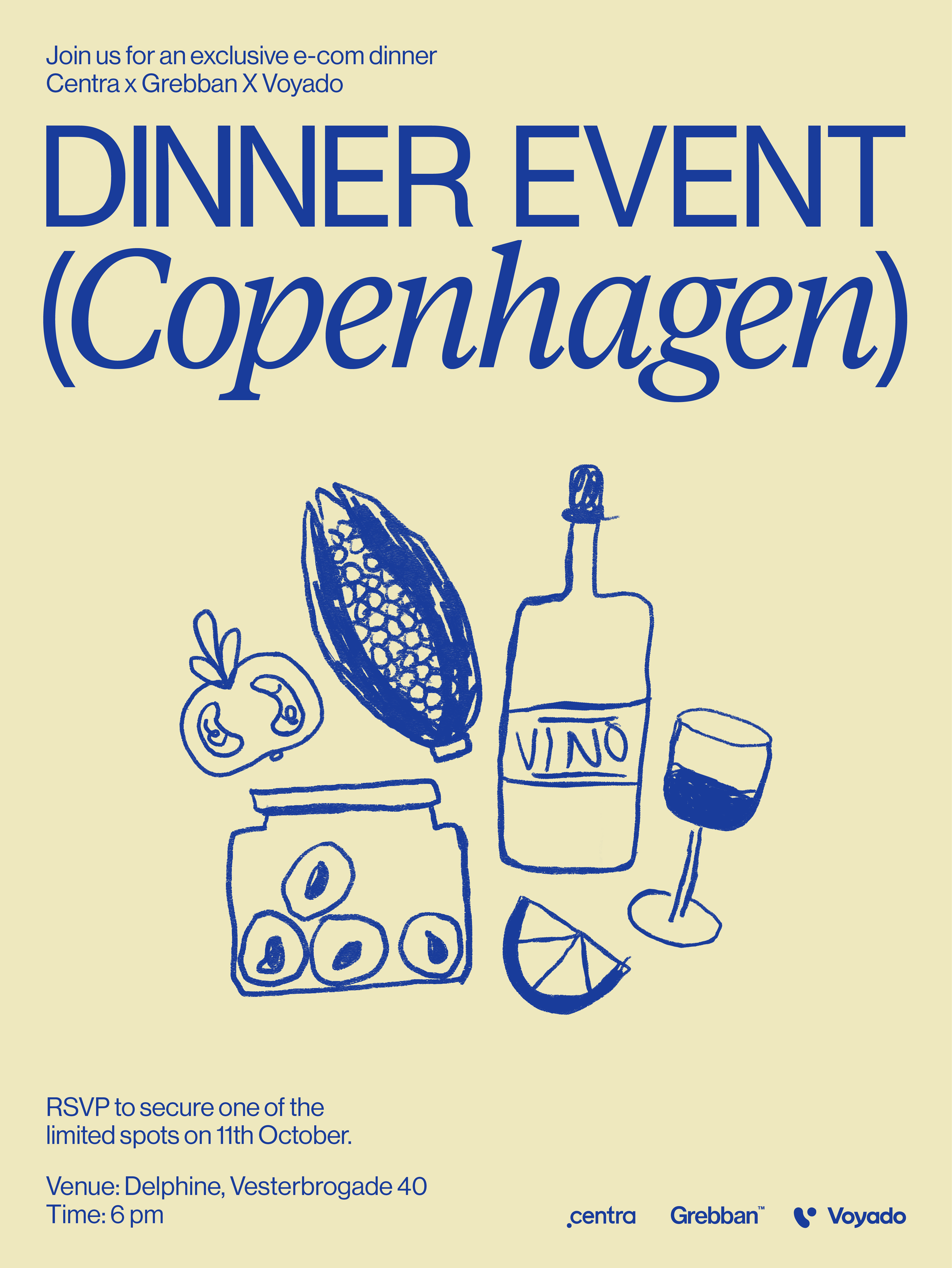 Copenhagen dinner invitation grafiks