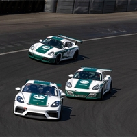 Three Porsche cars race livery branding Stuurmen Triple Crown