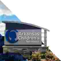 Arkansas Children's Hospital welcome sign. 