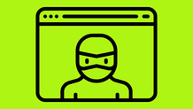 Hacker on computer screen