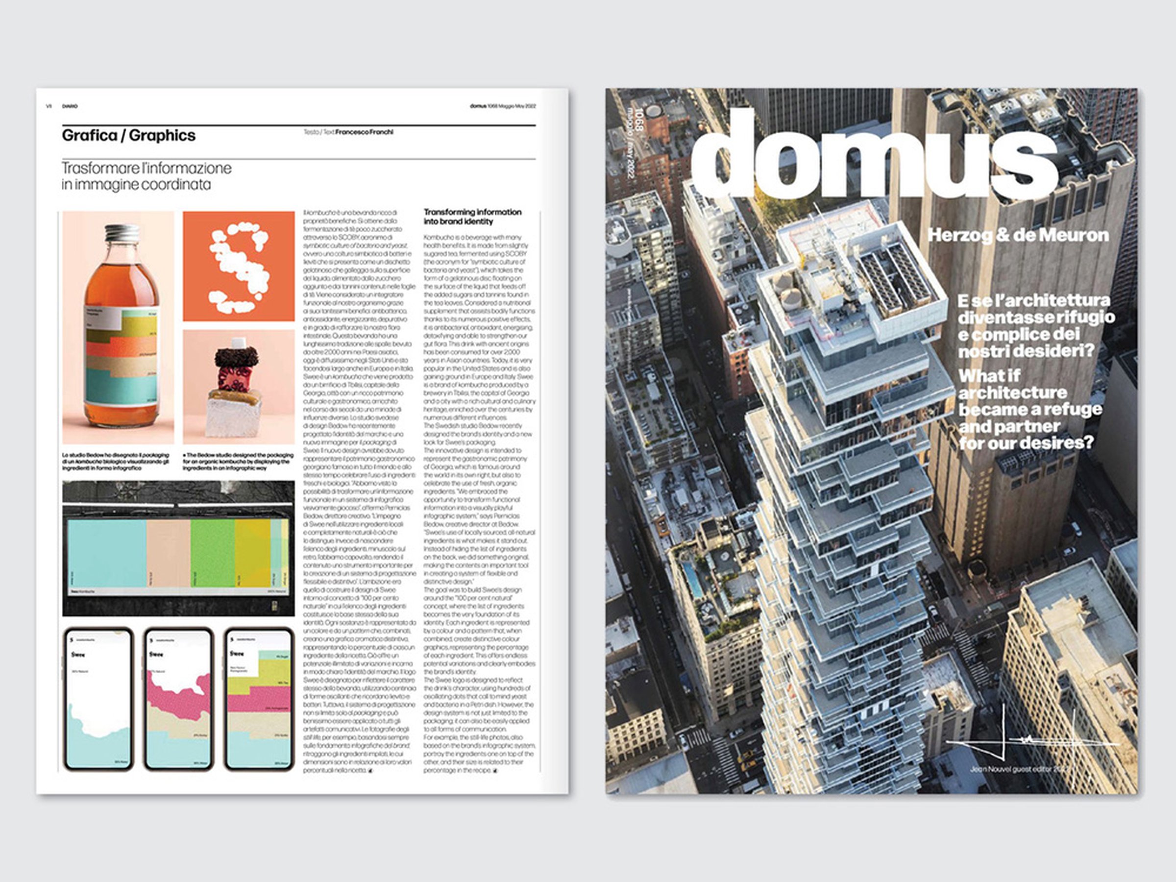 Italian architecture and design magazine Domus writes about Swee Kombucha