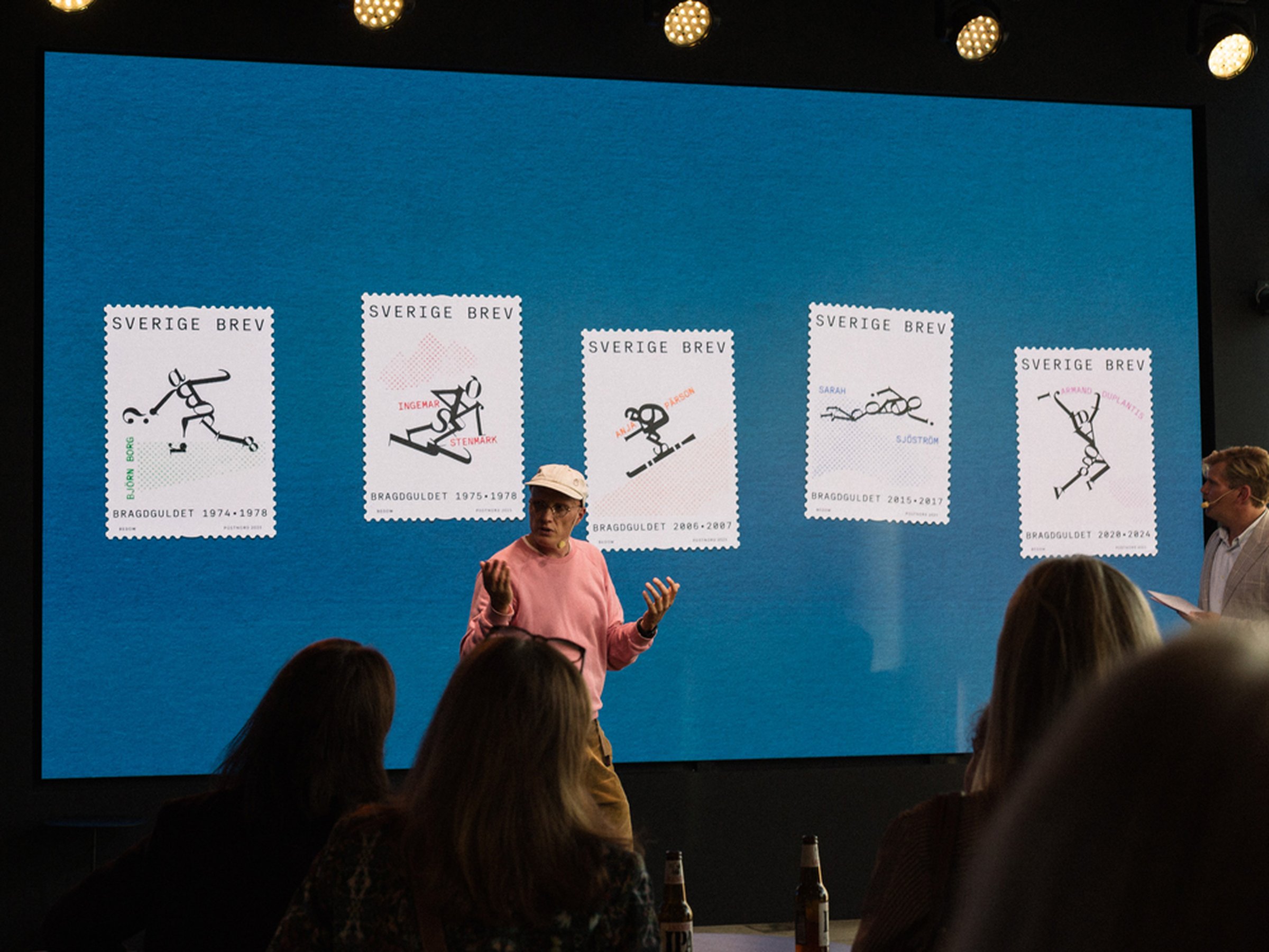 Resume magazine features the new Bragdguldet stamps designed by Bedow