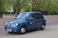Blue London cab