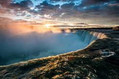 Niagara Falls during sunset