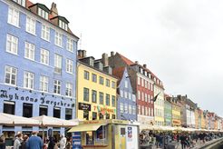 Nyhavn port in the center of Copenhagen