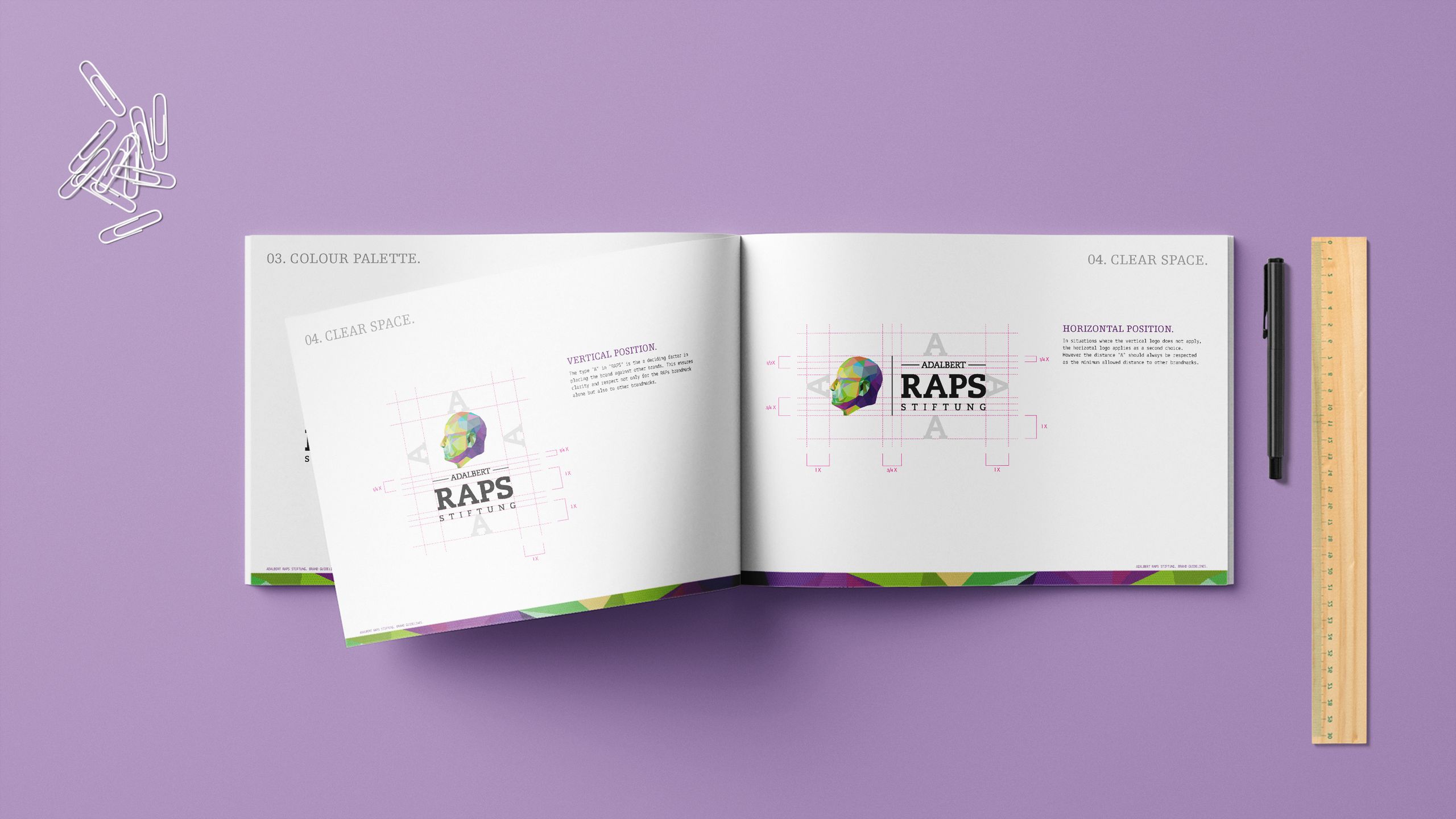 Titelbild Mockup Adalbert-Raps-Stiftung Corporate Design Manual
