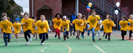 Kids running at OSHC