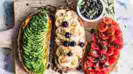 Platter of plant-based foods