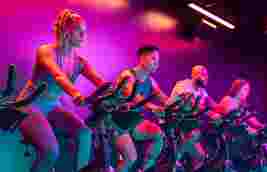 4 people on spin bikes