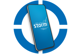 phone displays the storm contact center solution