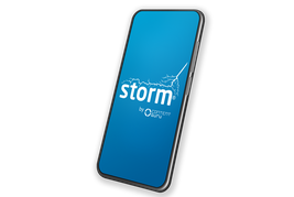 phone displays the storm contact center solution