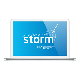 laptop displays the storm contact center solution