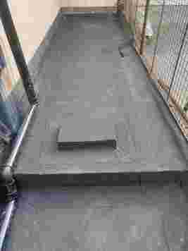 The finished product with raised inspection cover to gain acsess to the pipe work inspection cover.  Our client  the owner of Ilford Plaza was vewry pleased with the neat finish and could clearly see the difference between our predecessors workmanship to our own and was glad the call was to Aldersbrook roofing flat roof experts. 