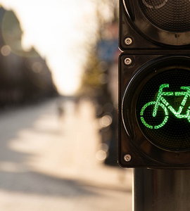 semafor so znakom bicykla
