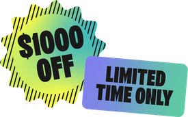$1000 off, limited time only