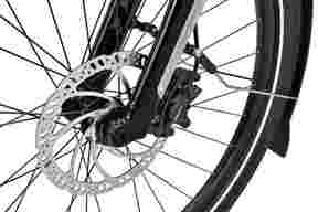 Detailfoto van de  schijfrem op de Sparta e-bike D-Burst M8Tb 