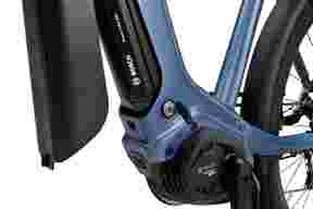 Detailfoto van de Bosch Powertube accu op de Sparta e-bike D-Burst m11tb