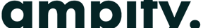 The image shows the word "ampify" in lowercase black letters with a dot at the end.