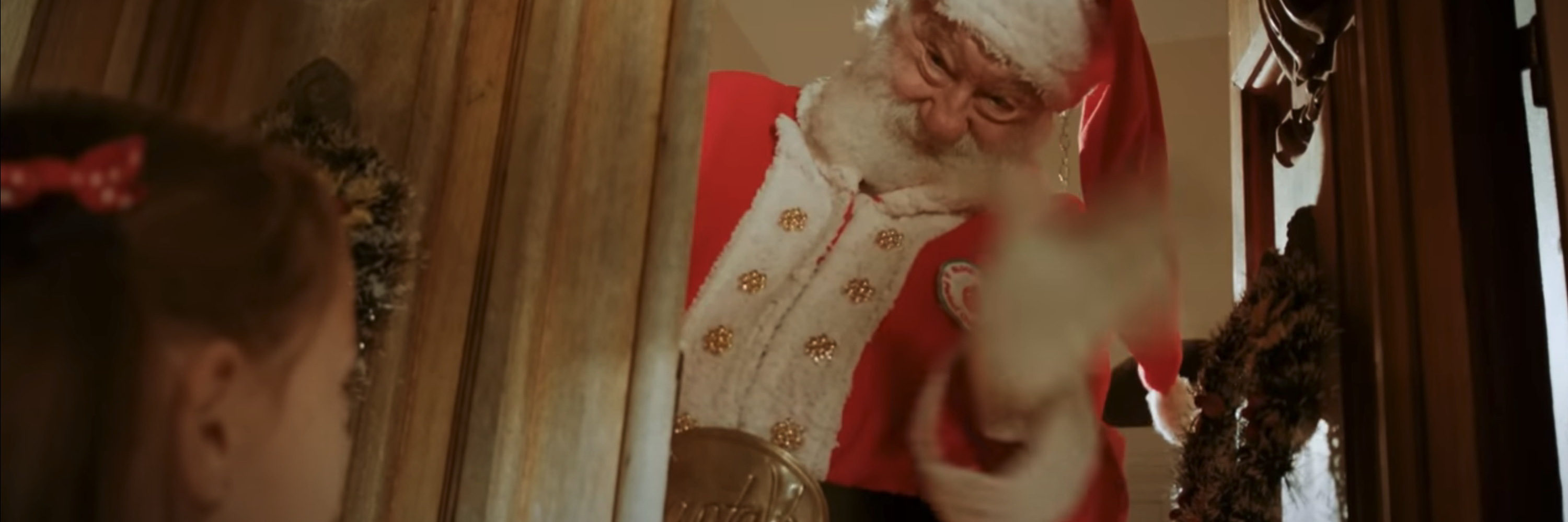 A kid discovers Santa Claus