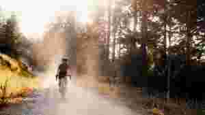 Woman riding a Lapierre gravel bike